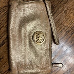 Michael Kors Metallic Gold Clutch